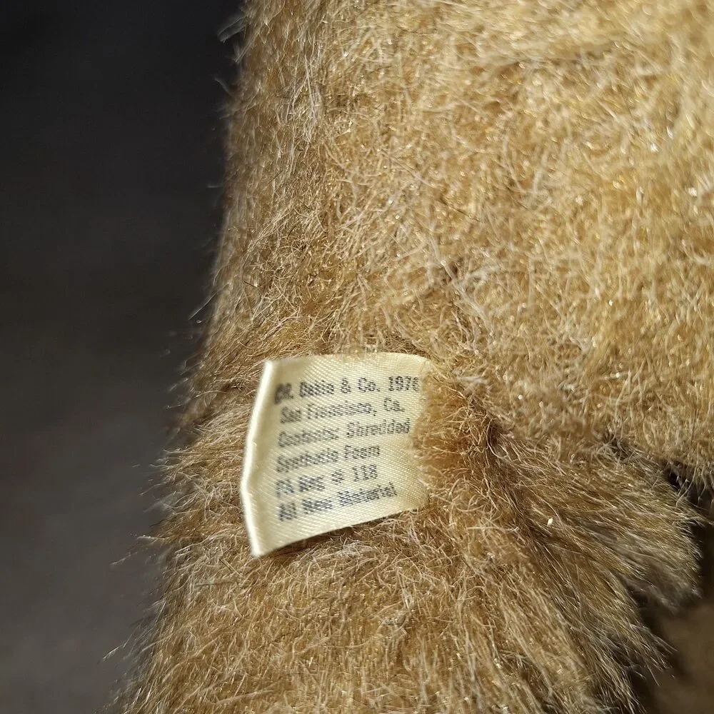 VTG 1976 Dakin Pillow Pet Stuffed Plush Sitting Teddy Bear Brown